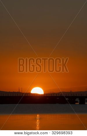 Sunrise On The Petaluma River Shinning On The Water