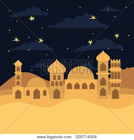 Manger Houses Cityscape Buildings Landscape Vector Illustration Design