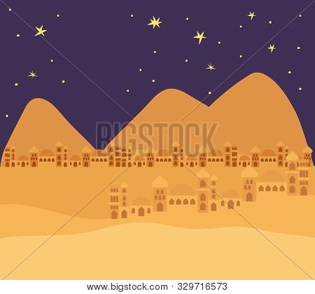 Manger Houses Cityscape Buildings Landscape Vector Illustration Design