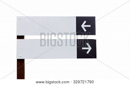 Black And White Sign Board With Left And Right Arrows