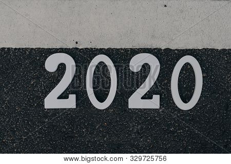 Road Background With Numbers 2020 ,happy New Yaer