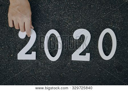 Road Background With Numbers 2020,happy New Yaer