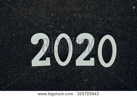 Road Background With Numbers 2020 ,happy New Yaer