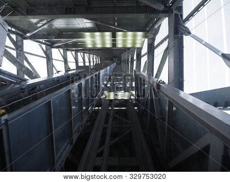 Construction Of Ski Jump Elevator In Holmenkollen Near European Capital City Of Oslo In Norway With 