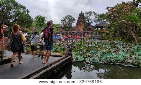 Bali, Indonesia- 18 Oct, 2019: Main View Of Pura Taman Saraswati, The 