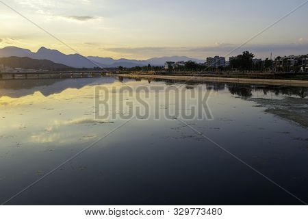 Park And Water Canal In Konyaalti District In Antalya, Turkey