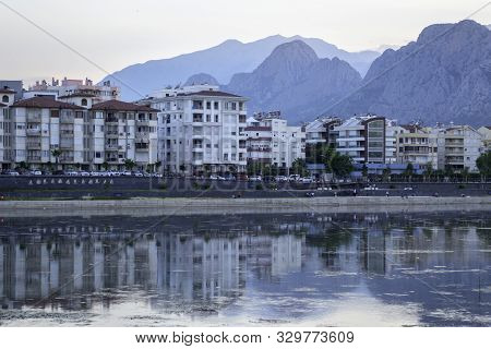 Park And Water Canal In Konyaalti District In Antalya, Turkey