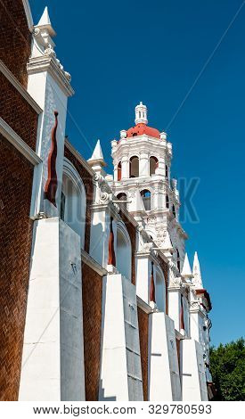 View Of La Compania Church In Puebla, Mexico