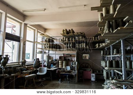 Marginea, Suceava, Romania - June 20, 2019: The Marginea Pottery Is A Typical Pottery Brand For The 