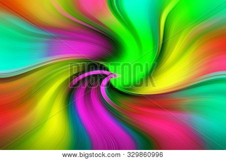Colorful Abstract Texture - Vivid Multicolor Twisting. Vivid Colored Swirl Twisting Towards Center.