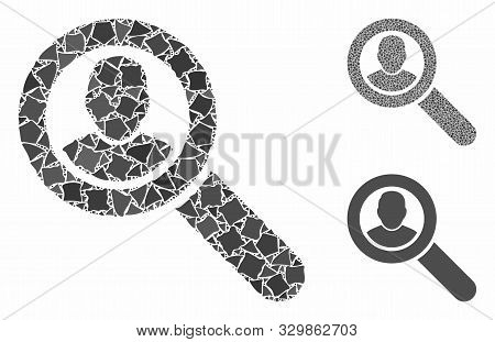 Search User Mosaic Of Tremulant Elements In Different Sizes And Color Tinges, Based On Search User I