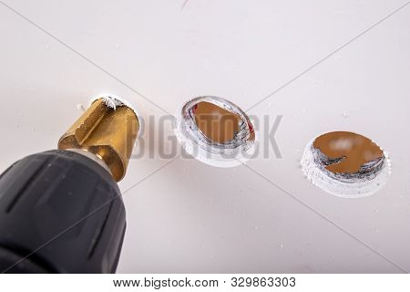 Conical Drill Used For Small Housework. Drilling In Plastic With Tool Steel Drills.