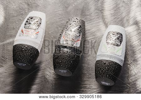 Rexona Deodorant Isolated On Gradient Background. Rexona Is Deodorant And Antiperspirant Brand Found
