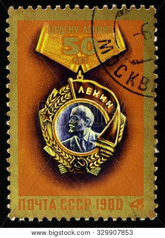10.24.2019 Divnoe Stavropol Territory Russia 1980 Postage Stamp Of The Ussr Order Of Lenin 50 Years 