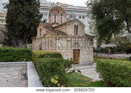 Athens, Greece - January 20, 2017: Amazing View Of Agios Eleftherios Church In Athens, Attica, Greec