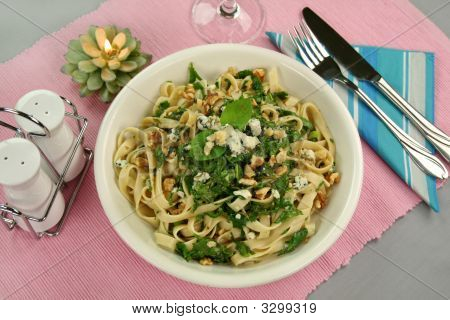 Fettucini szpinak