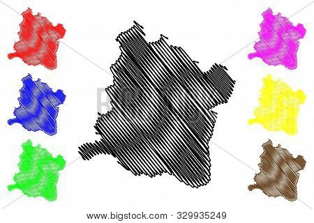 Varna Province (republic Of Bulgaria, Provinces Of Bulgaria) Map Vector Illustration, Scribble Sketc