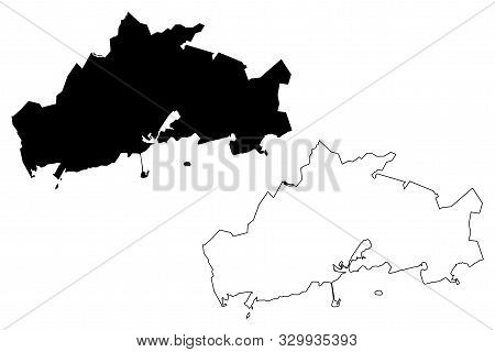 Galway City Council (republic Of Ireland, Counties Of Ireland) Map Vector Illustration, Scribble Ske
