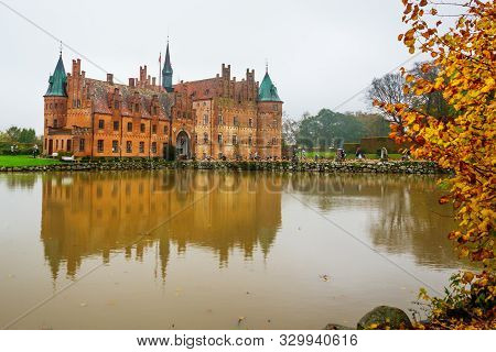 Egeskov, Denmark: Egeskov Castle Egeskov Slot Located In The South Of The Island Of Funen In Denmark