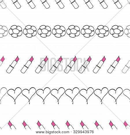 Seamless Boho Figures Pattern Print Background Design