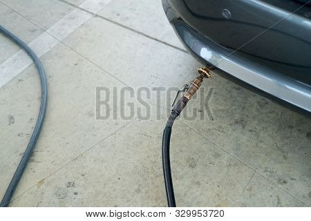 Auto Refueling With Energy Lpg Gas To Car At Filling Lpg Station Petroleum Gas Pump