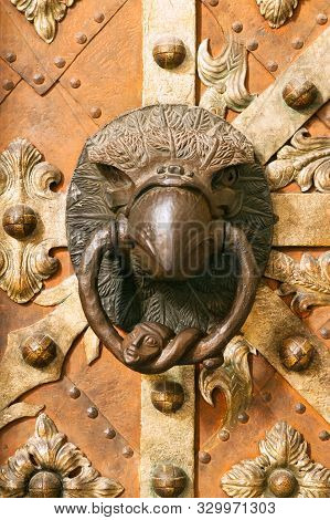 Ancient Doo Knocer In Eagle Form  On St. Vitus Prague Cathedral