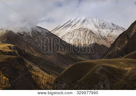 Beautiful Views Of The Mountains In Autumn, Cross Pass, Georgia