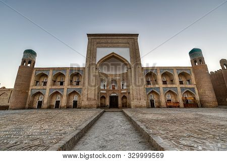 The Exterior Of The Qutlugh Murad Inaq Madrassa In Khiva, Uzbekistan