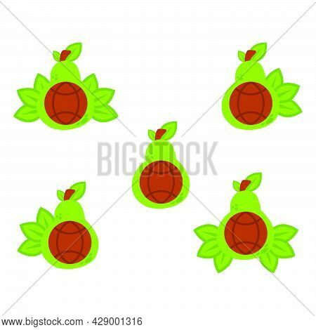 World Vegeratian Day Illustration. Avocado With Globe Illustration Represent Healthy Global Food Des