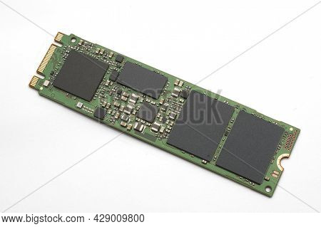 M.2 Ssd (solid State) Hard Drive On White Background
