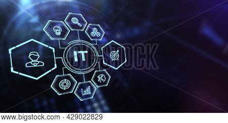 It Consultant Presenting Tag Cloud About Information Technology 3d Illustration