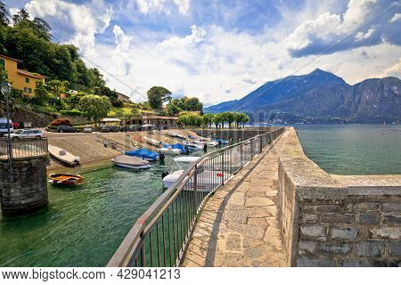Punta Spartivento Viewpoint In Town Of Belaggio On Como Lake, Lombardy Region Of Italy