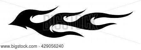 Tribal Hot Rod Flame Silhouette Motorcycle And Car Decal Graphic And Airbrush Stencil. Ideal For Car