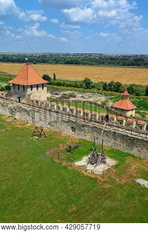 Old medieval Turkish and Russian Bender fortress on Dniester river in Tighina or Bendery, Transnistria, Moldova