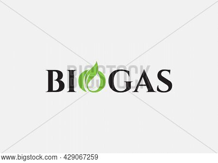 Biogas Typography Combination Mark Logo Design Template