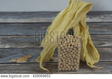 Tofu Skin, Or Locally Known As Foochuk Is A Food Product Made From Soybean Film When Boiling Of Soy 