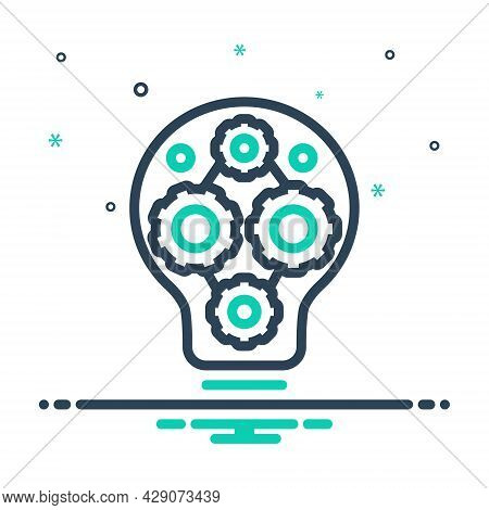 Mix Icon For Factor Component Decomposing Coefficient Setting Cogwheel Gear Mechanism