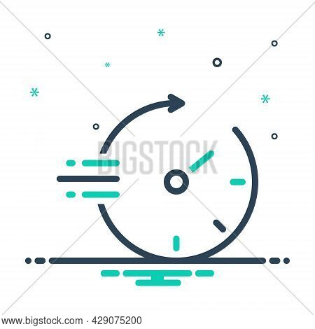 Mix Icon For Quickly Soon Speedily Facilely Hastily In-a-hurry Swiftly Pronto Sharply