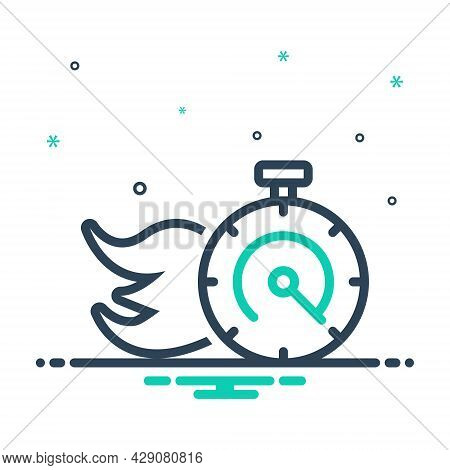 Mix Icon For Quickly Before-long Soon Speedily Facilely Hastily In-a-hurry Swiftly Pronto Sharply