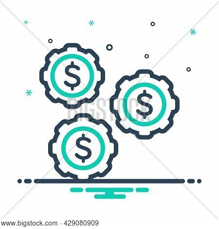 Mix Icon For Make Forge Constitute Manufacture Money Produce Generate Compose Beget
