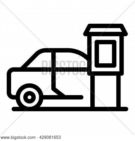 Car Highway Gate Icon Outline Vector. Toll Booth. Road Barrier