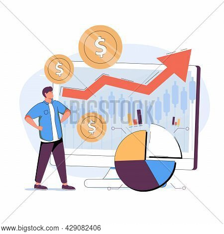 Global Economy Abstract Concept Vector Illustrations. Financial Investments, Broker. Stock Market An