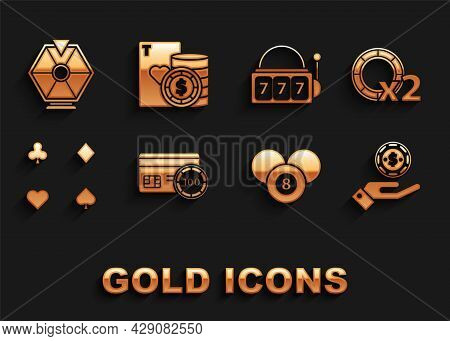 Set Credit Card, Casino Chips, Hand Holding Casino, Billiard Pool Snooker 8 Ball, Playing Cards, Slo