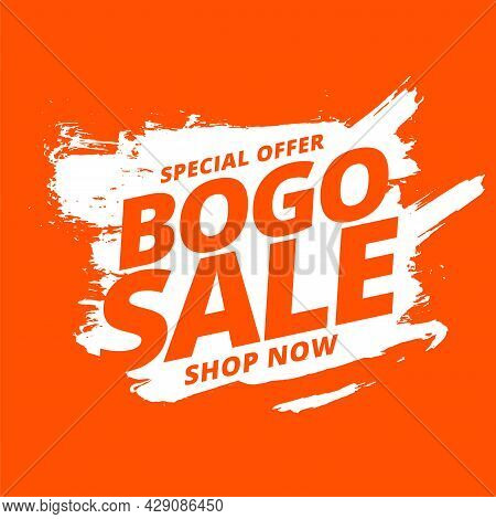 Bogo Buy One Get One Sale Background Design Vector Illustration