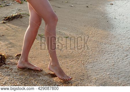 Beautiful Woman At The Beach, Summer Time, Unpersonal