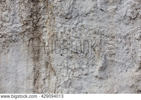 Flat Bare Solid Concrete With Shagreen Surface Texture And Background