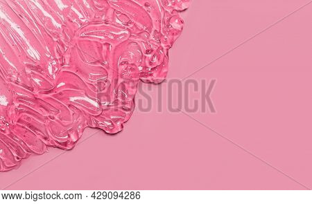 Transparent Blue Clear Water Gel Surface Texture Withbubbles.trendy Abstract Nature Background.