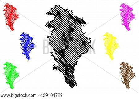 Free Municipal Consortium Of Syracuse (italy, Italian Republic, Sicily Region) Map Vector Illustrati