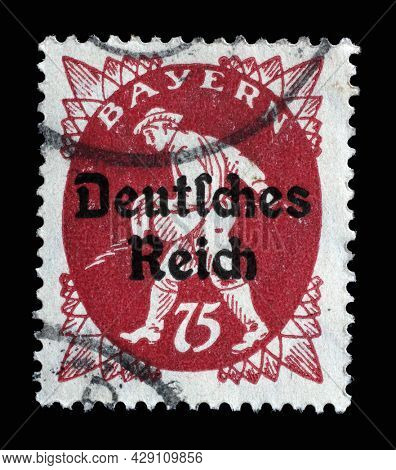 ZAGREB, CROATIA - JUNE 22, 2014: Stamp printed in printed in Bavaria with a 