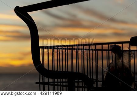 Romantic Sunset In Yellow, Orange, Lilac, Purple, Blue...
